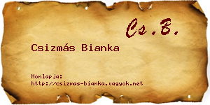 Csizmás Bianka névjegykártya